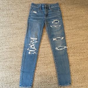 American Eagle Super Stretch Ripped Skinny Jeans